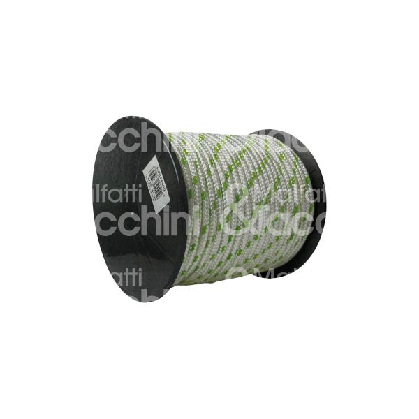 Za' pe05140 treccia multiuso art. pe05140 polipropilene Ø mm 5 - mt 140 colore bianco/verde fusi 16 portata kg 350