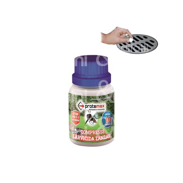 Protemax prote214 insetticida art. prote214 erogazione compresse utilizzo larve zanzare confezione pz 10