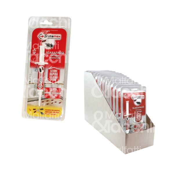 Protemax prote313 esca art. prote314 erogazione siringa gel utilizzo scarafaggi contenuto gr 7