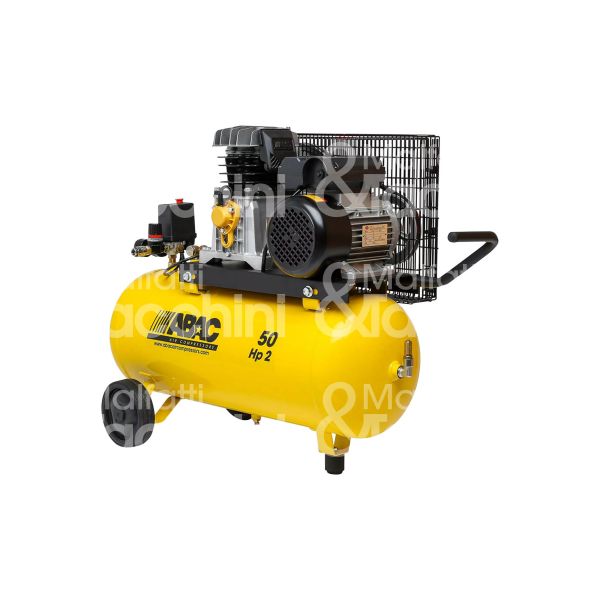 Abac 1121450003 compressore lubrificato a cinghia art. 1121450003 tensione 230 v potenza 1,5 kw serbatoio lt. 50 pressione 10 bar