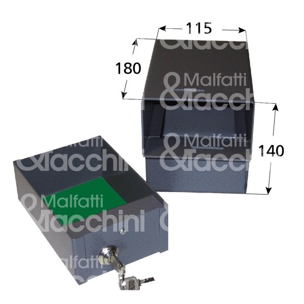 M&t 900 06141 cassaforte falsa presa a chiave da murare l 115 x h 140 x p 180