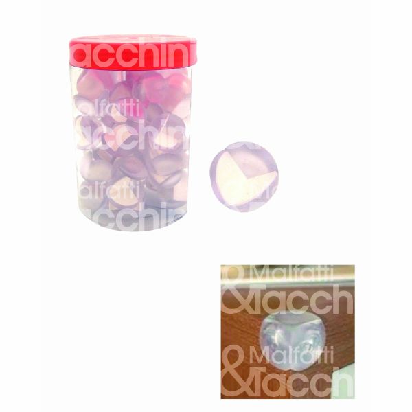 M&t 900 11870 paraspigolo per mobili adesivo plastica trasparente Ø 2,5 cm confezione pz 60