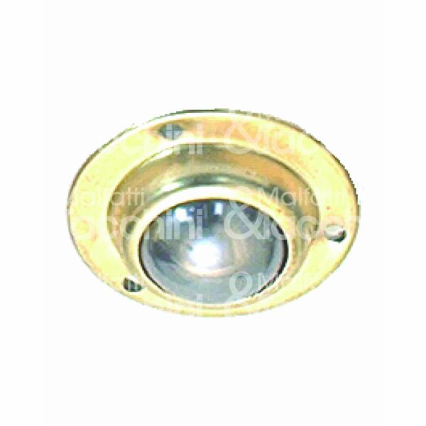 M&t 900 16023 ruota sfera per poltrone art. 5008 acciaio senza freno Ø mm 25 tipo fissaggio piastra