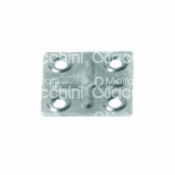 Sipa 17050 lastrina giunzione mobili 4 fori art. 57 acciaio zincato sezione quadra Ø fori mm 4 l mm 40 h mm 40 spessore mm 1