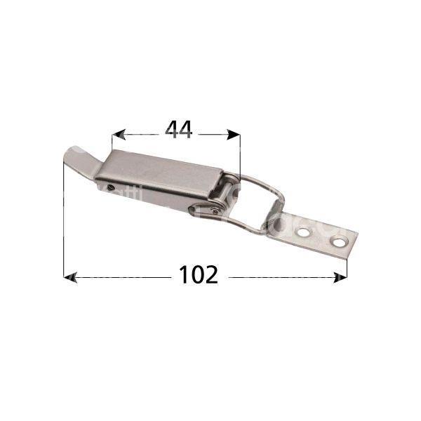 M&t 900 25440 chiusura a leva art. 2.03.00 acciaio nikelato senza portalucchetto mm 60