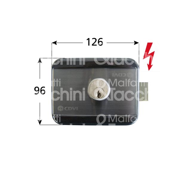 M&t 901 80010 serratura motorizzata doppio cilindro e 60 ambidestra inox chiusa in assenza corrente tensione 12v dc