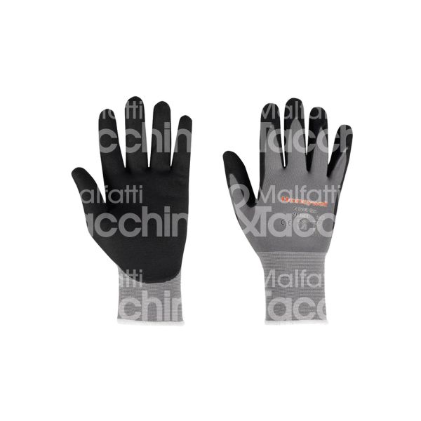 M&t 920 31029 guanto spalmato polytril flex materiale palmo nitrile taglia 6 colore grigio/nero