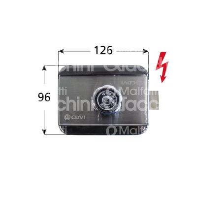 M&t 901 80000 serratura motorizzata pomolo piÙ cilindro e 60 ambidestra inox chiusa in assenza corrente tensione 12v dc